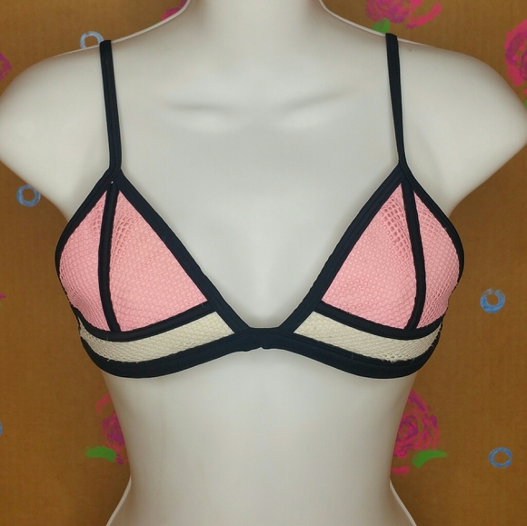 triangl swimwear Other - TRIANGL PINK BLACK & WHITE BIKINI TOP SIZE SMALL